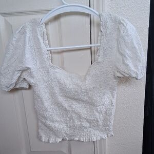 Elegant White Puff Sleeve Blouse